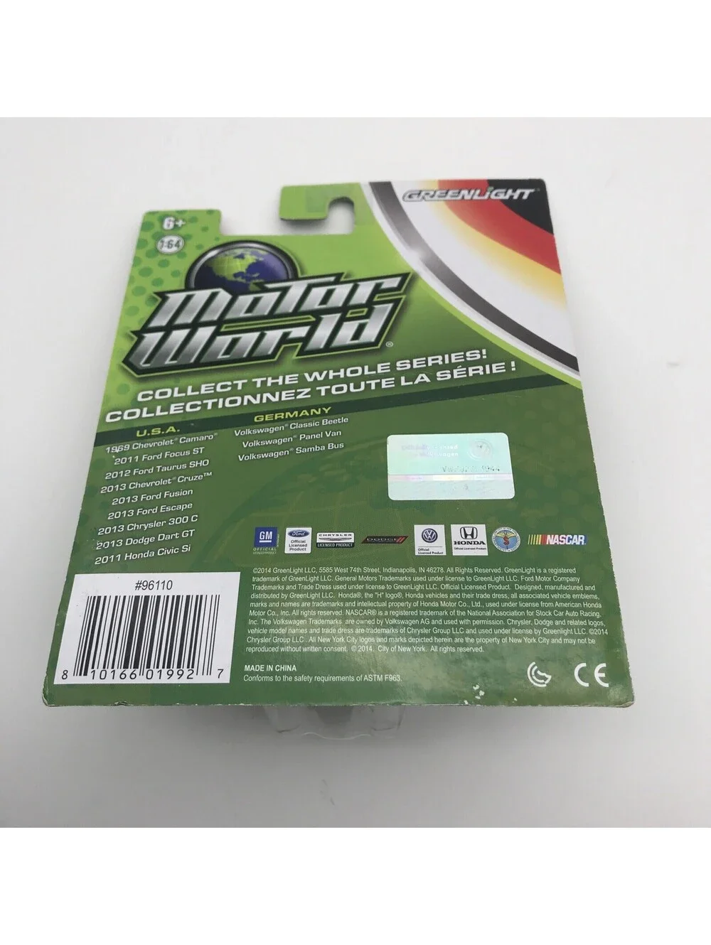 Volkswagen GREENLIGHT MOTOR WORLD GERMAN SERIES 11 SAMBA BUS GREEN WHITE